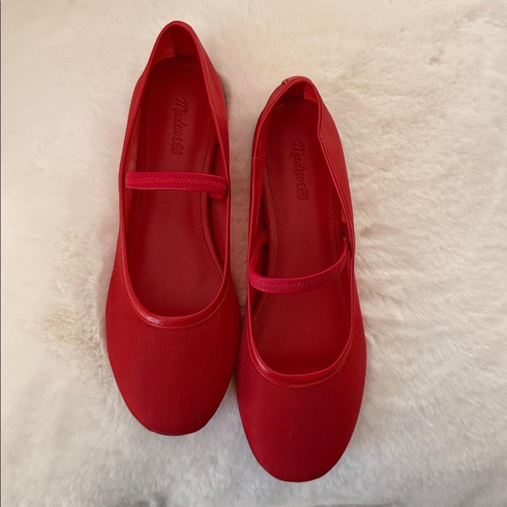 Madewell Red Mesh Ballet Flats